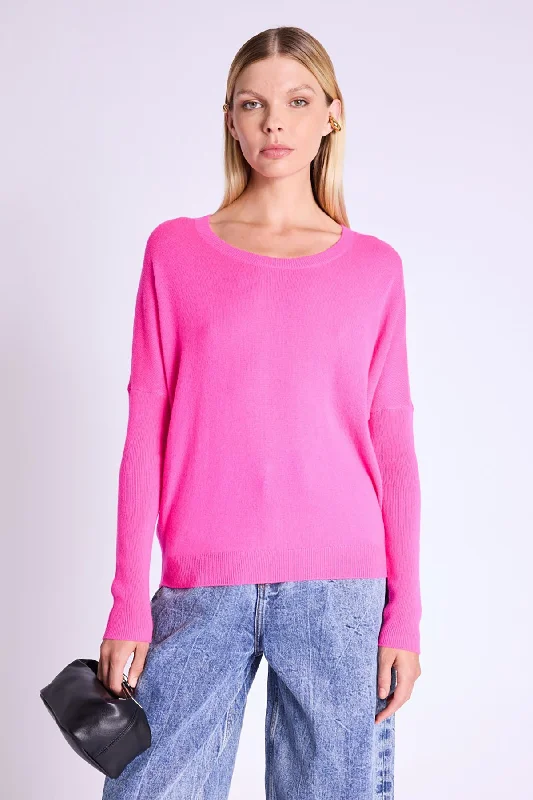 Cashmere Knit TopsPoll Col RD Ml Ailes Intarsia