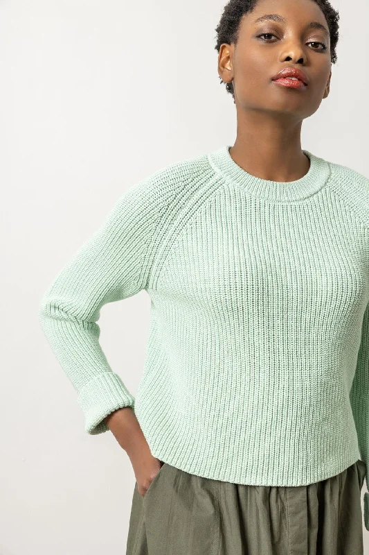 Oversized Knit TopsZip Back Raglan Sweater