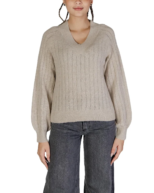 Jacqueline De Yong V-Neck Long Sleeve Knitwear