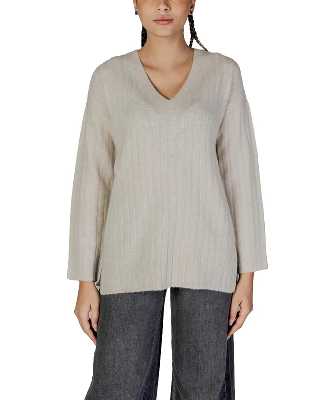 Vila Clothes V-Neck Long Sleeve Knitwear Sweater